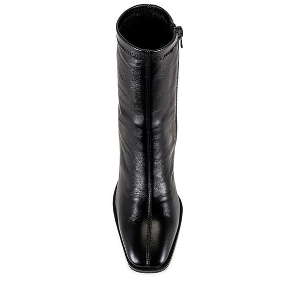 Black Leather Ankle Boots - Picture 3 of 10